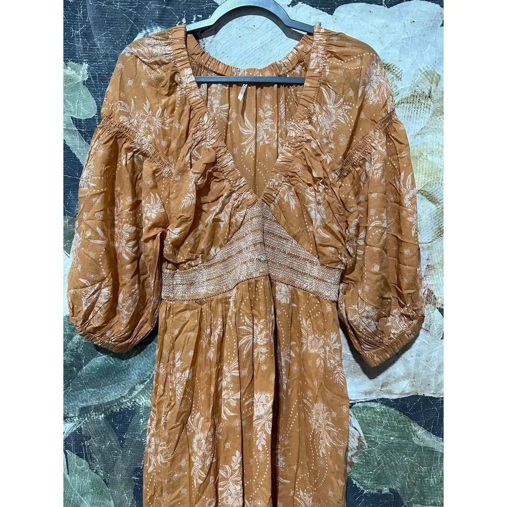 New Free People Golden Hour Maxi Dress size Medium - Picture 8 of 9